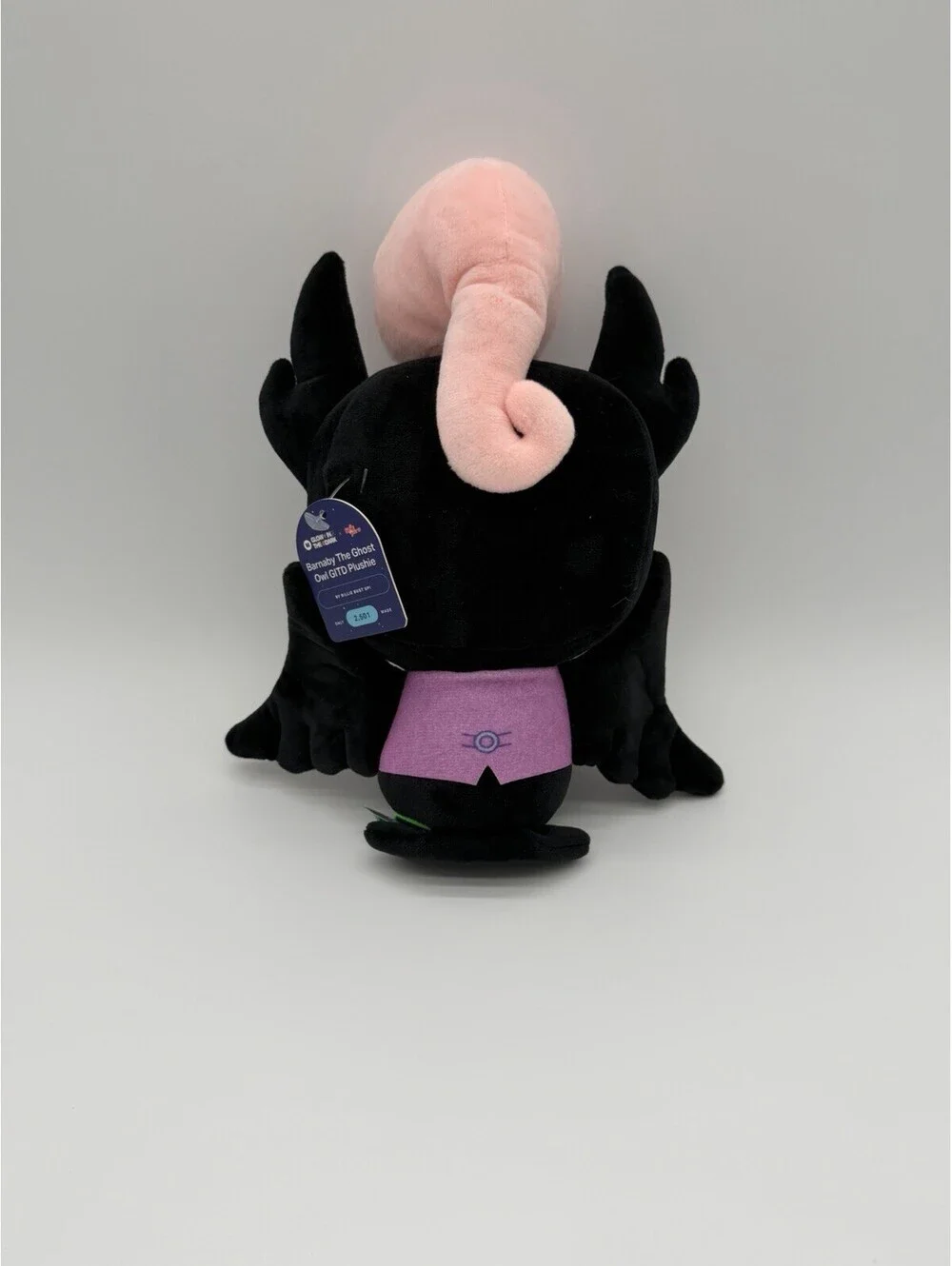 makeship Squishmallows Barnaby Ghost Owl Glow in Dark Plush Black/Purple Small